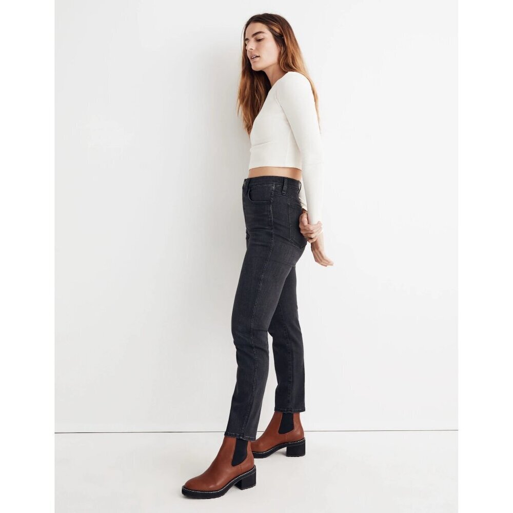 Madewell High Rise Slim Straight Jeans Womens Size 27 Richgrove Wash Stretch